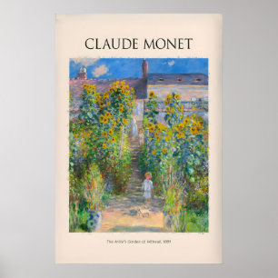 Monet Künstlergarten in Vétheuil Sonnenblumen Poster