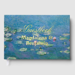 Monet-Kunstmalerei Seerosen Juwel-Ton-Hochzeit Gästebuch