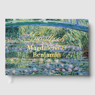 Monet-Kunstmalerei Seerosen Juwel-Ton-Hochzeit Gästebuch