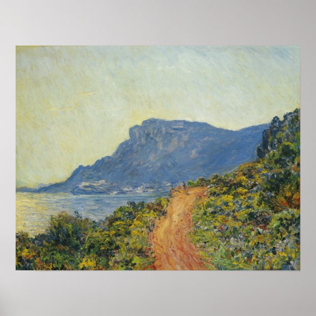 Monet - La Corniche in der Nähe von Monaco Poster (Vorne)