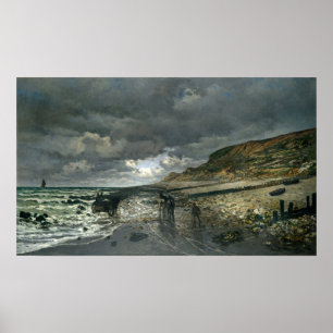 Monet - La Pointe de la Heve bei Ebbe Poster