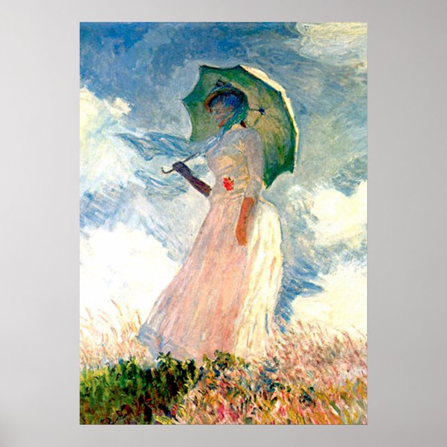 Monet Lady mit Parasol Poster (Vorne)