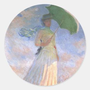 Monet Lady mit Umbrella Stickers