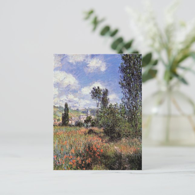 Monet - Lane im Mohnfeld, Postkarte (Stehend Vorderseite)