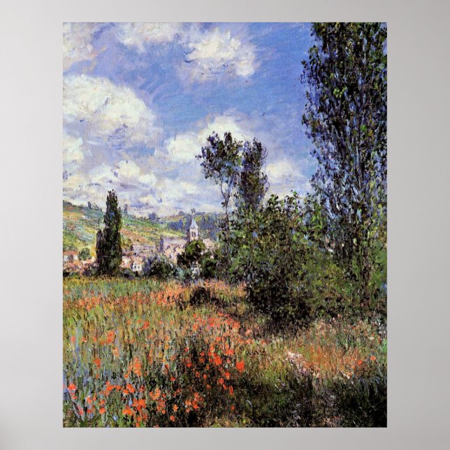 Monet - Lane in the Poppy Fields Poster (Vorne)