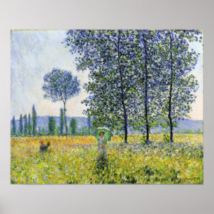 Monet - Lichteffekt unter den Pappeln 1887 Poster