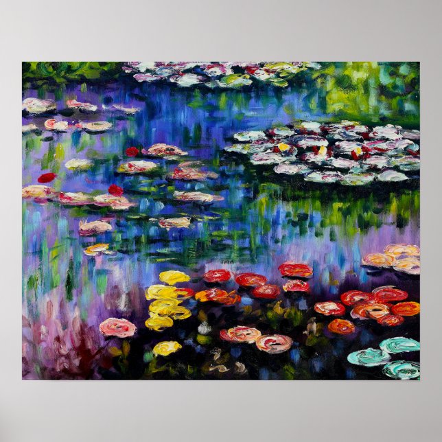 Monet Lila Water Lilies Poster (Vorne)