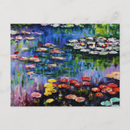 Monet Lila Water Lilis Postkarte