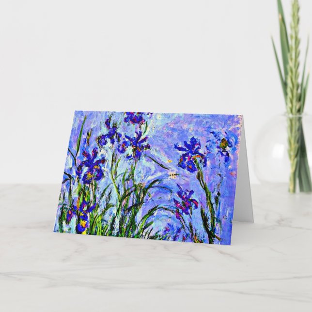 Monet - Lilac Irises, berühmtes Gemälde, Karte (Vorderseite)