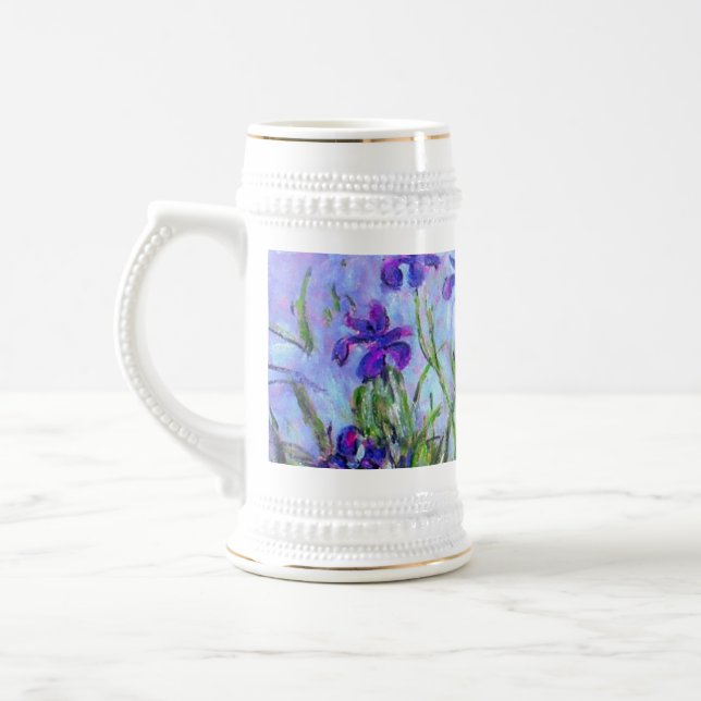 Monet Lilac Irises Bierglas (Links)