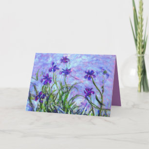 Monet Lilac Irises Card Einladung