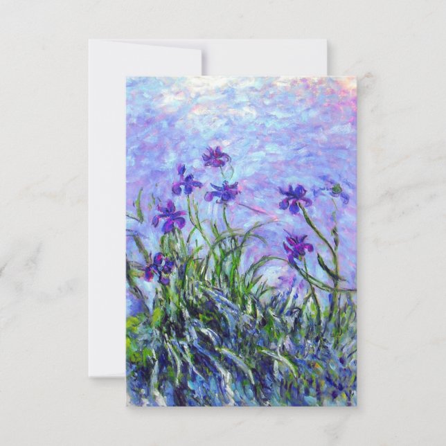 Monet Lilac Irises Einladung (Vorderseite)