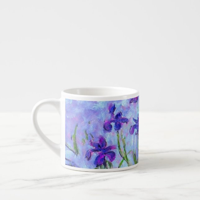 Monet Lilac Irises Espressotasse (Links)