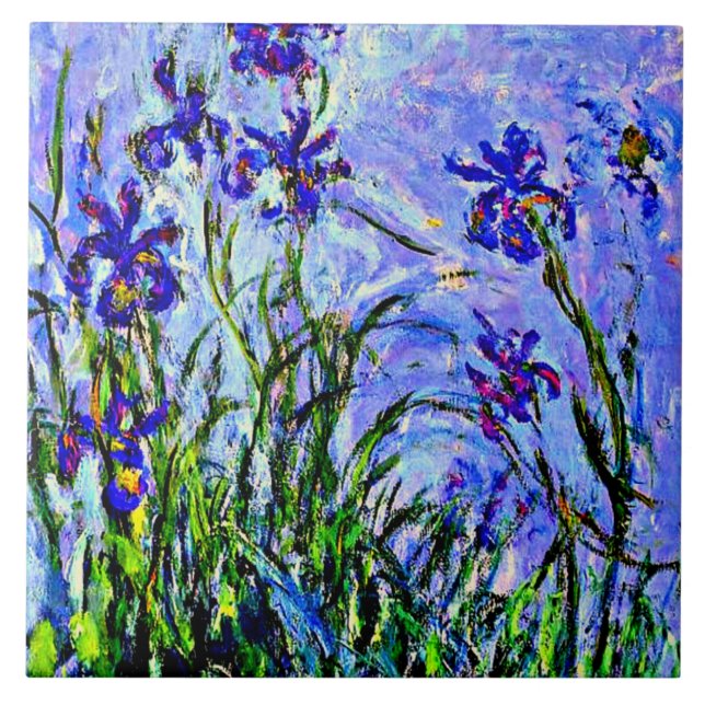 Monet - Lilac Irises, Fliese (Vorderseite)