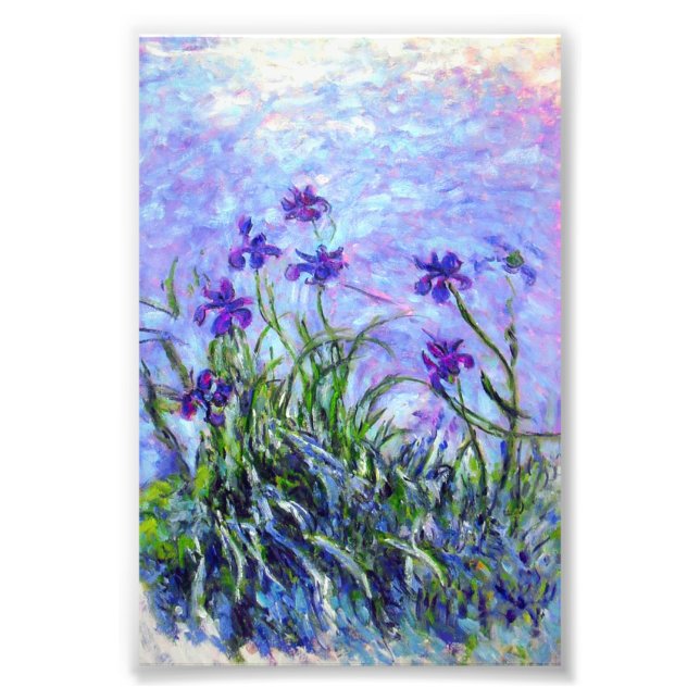 Monet Lilac Irises Fotodruck (Vorne)
