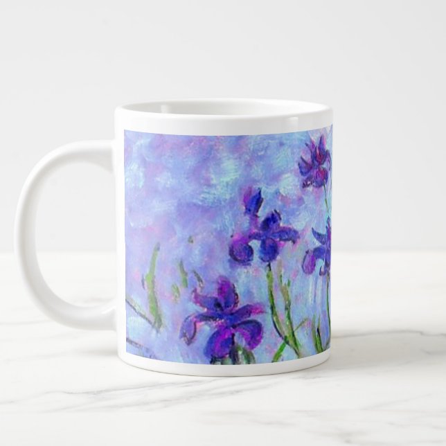 Monet Lilac Irises Jumbo-Tasse (Links)