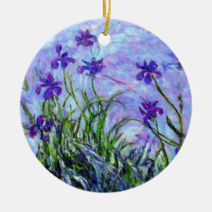 Monet Lilac Irises Keramik Ornament