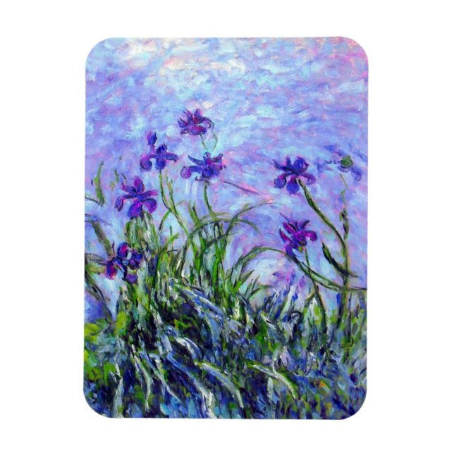 Monet Lilac Irises Magnet (Vertikal)