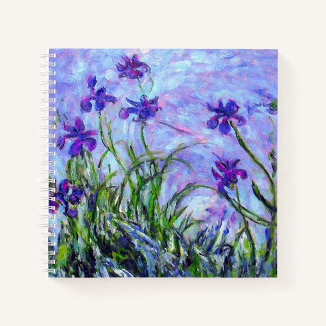  Monet Lilac Irises Notizbuch (Vorderseite)