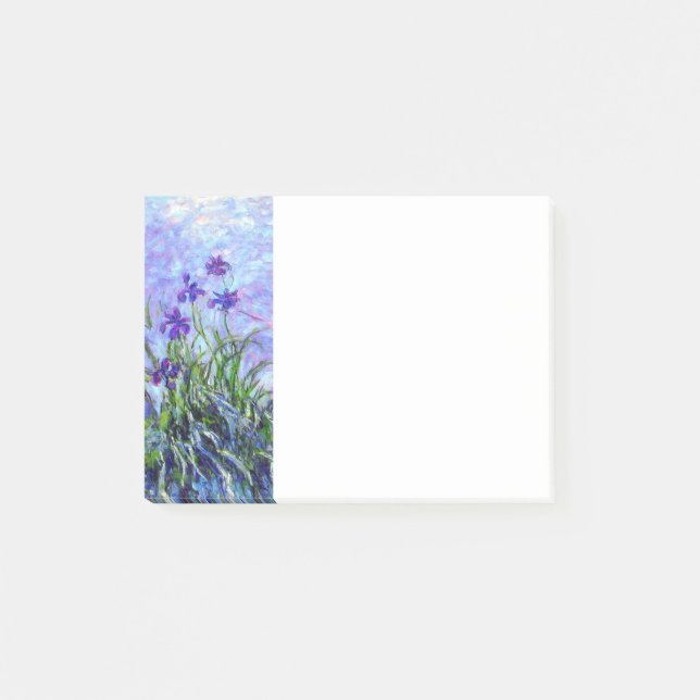 Monet Lilac Irises Post-it Klebezettel (Vorderseite)