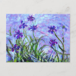 Monet Lilac Irises Postcard Postkarte