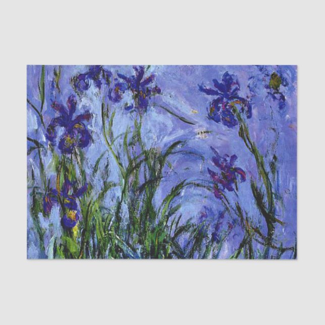 Monet - Lilac Irises Seidenpapier (Vorderseite)