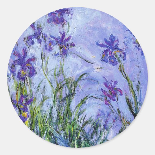 Monet Lilac Irises Stickers (Vorderseite)