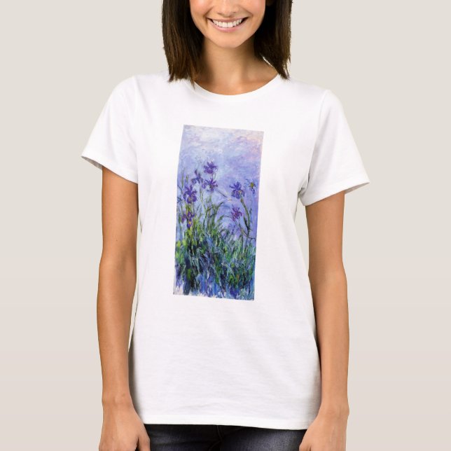 Monet Lilac Irises T - Shirt (Vorderseite)