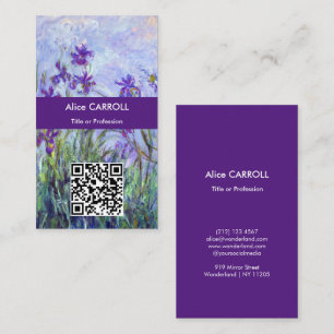 Monet - Lilien-Iris / Iris Mauves - QR-Code Visitenkarte