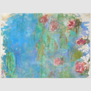 ** Monet Lily Pond Floral AR23 Vintag Decoupage Seidenpapier