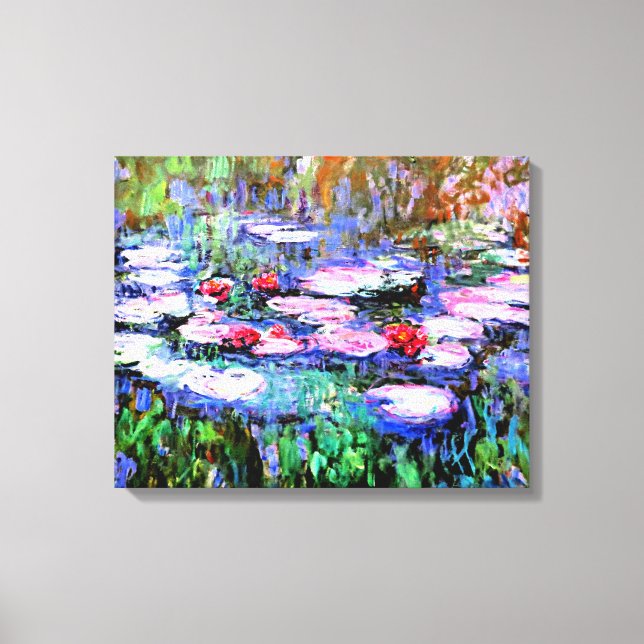 Monet - Los Nenufares (Wasserlilien), Leinwanddruck (Vorderseite)