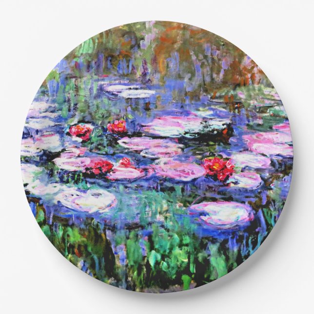 Monet - Los Nenufares (Wasserlilien)  Pappteller (Vorderseite)
