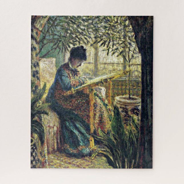 Monet - Madame Monet Stickerei Puzzle (Vertikal)