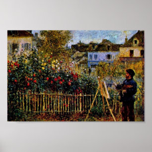 Monet Malerei in seinem Garten in Argentinien Poster