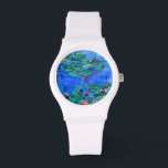 Monet-Malerei: Water Lilies, Rote Kunstwerke Armbanduhr<br><div class="desc">Monetmalerei - Water Lilies,  rote Kunstwerk Armbanduhr. VIRGINIA5050,  kundenspezifische Produkte und Geschenke unter www.zazzle.com/virginia5050*,  PAUL KLEE GIFT SHOP unter www.zazzle.com/paulkleegiftshop*,  INTERNATIONALE GIFTS unter zazzle.com/InternationalGifts,  RETIREMENT GIFT STORE unter zazzle.com/RetirementGiftStore,  BIRTHDAY GIFT STORE unter zazzle.com/BirthdayGiftStore,  I LIEBE GIFT STORE unter zazzle.com/ILoveGiftStore* und FLORIDA GIFT STORE unter zazzle.com/FloridaGiftStore*</div>