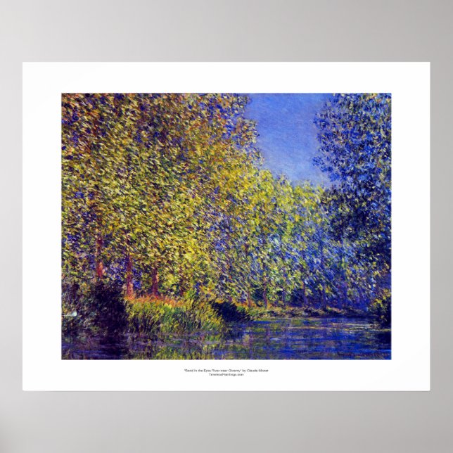 Monet-Malkrümmung im Fluss Epte bei Giverny Poster (Vorne)
