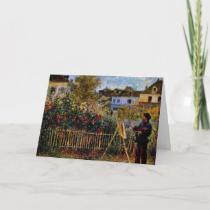 Monet malt in seinem Garten in Argenteuil Karte