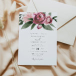 Monet - Mauve Blush Blumengarten Hochzeit Einladung<br><div class="desc">Diese Hochzeitseinladung beinhaltet wasserfarbene staubige Rose und eine elegante,  einfache Anordnung. Dies ist die perfekte Einladung für Ihren Garten,  Ihre böhmische oder romantische Themenhochzeit. Bearbeiten Sie die meisten Texte einfach,  um Ihren Bedürfnissen gerecht zu werden.</div>