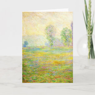 Monet Meadows at Giverny Greeting Card Karte