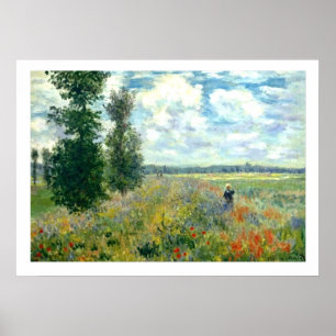 Monet Mohnblumen-Feld-Plakat 28x20 Poster