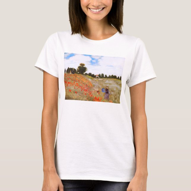 Monet Mohnblumen-T - Shirt (Vorderseite)