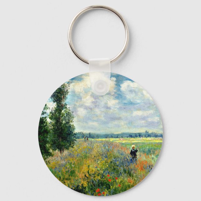Monet - Mohnfeld, Argenteuil Schlüsselanhänger (Vorderseite)