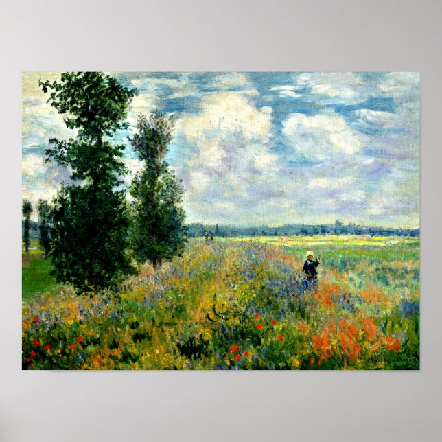 Monet - Mohnfeld, Argentinien Poster (Vorne)