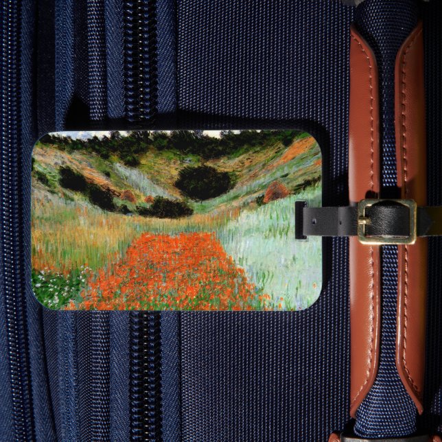 Monet - Mohnfeld in einem Tiegel bei Giverne Gepäckanhänger (Vorderseite Insitu 4)