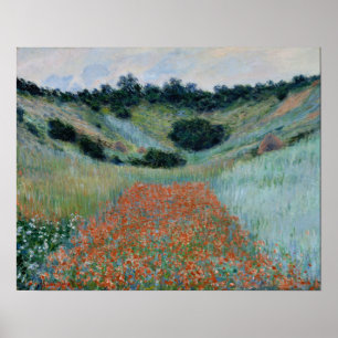 Monet - Mohnfeld in einer Senke nahe Giverny Poster