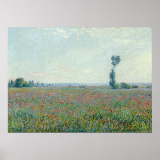 Monet, Mohnfeld Poster