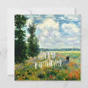Monet - Mohnfelder, Argenteuil - Geburtstagswünsch