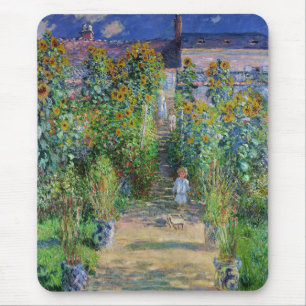 Monet , "Monet's garden at Vétheuil" Mousepad