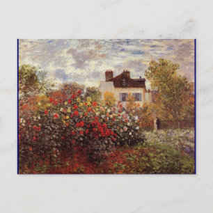 Monet - Monets Garten in Argenteuil Sonne Postkarte