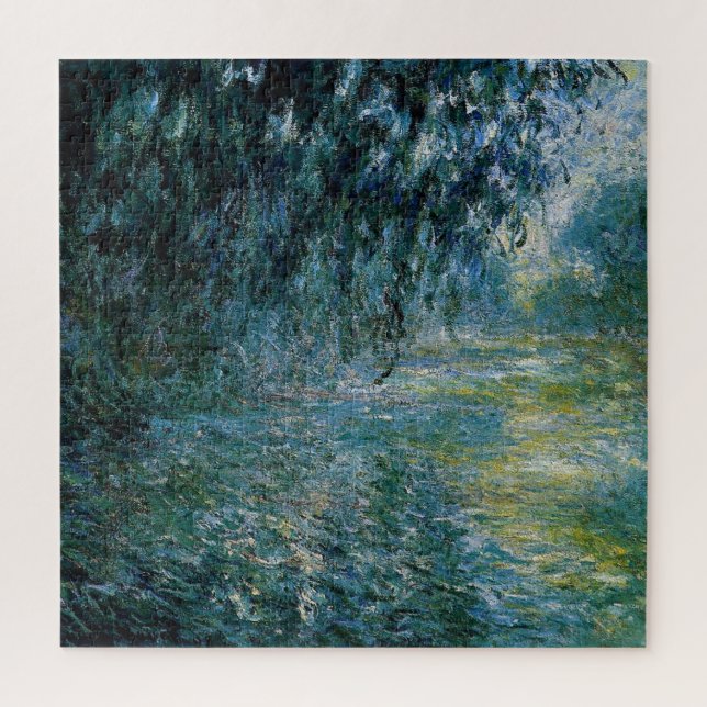 Monet - Morgens an der Seine im Regen, schöne Kuns Puzzle (Vertikal)